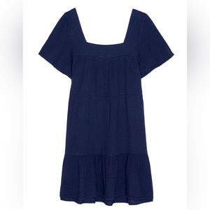 Rails “Valentina” cotton gauze mini-dress in black, size xs